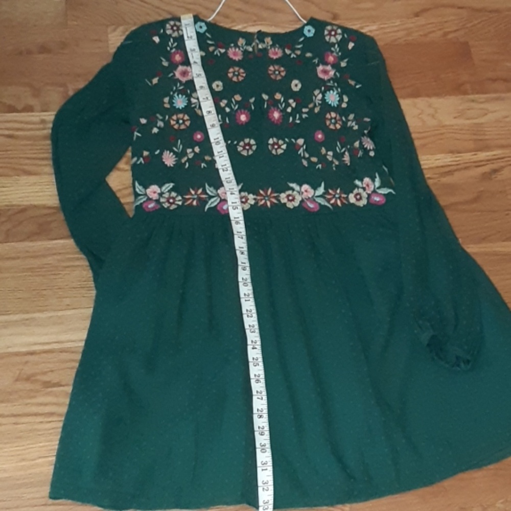 NWOT zara green dress floral - Picture 6 of 8